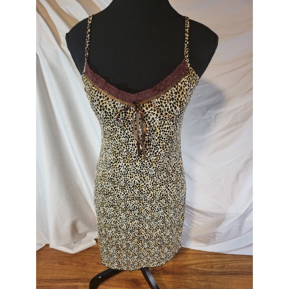 Vintage Pulse Y2K Size M‎ Animal Print Floral Slip Dress